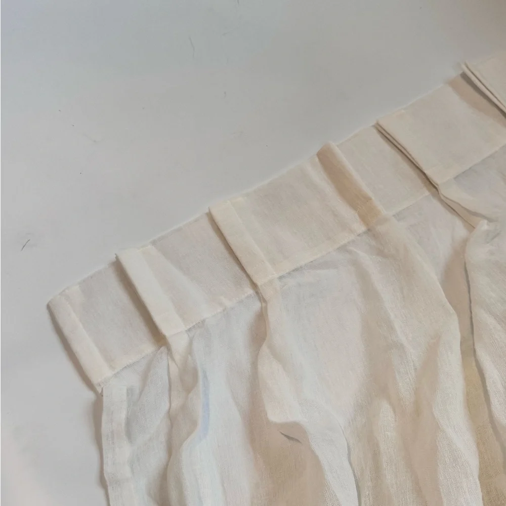 Set of 2 Highland Dunes CallananSolid Sheer Pinch Pleat Panel ALTL4684 Snowflake
